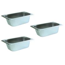 3 Cuba Gastronômica Inox Gn 1/9 17x10x6 Rechaud SelfService 3 Cuba Gastronômica Inox Gn 1/9 17x10x6 Rechaud SelfService