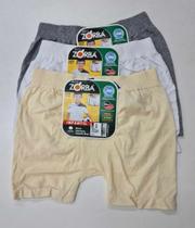 3 Cuecas Boxer Infantil Algodão Zorba 678. Tamanho P(3 a 5 anos).