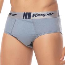 3 Cuecas Slip Adulto Algodão Elástico Aparente Keeper 170 3 Cuecas Slip Adulto Algodão Elástico Aparente Keeper 170