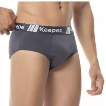 3 Cuecas Slip Adulto Algodão Elástico Aparente Keeper 170 3 Cuecas Slip Adulto Algodão Elástico Aparente Keeper 170