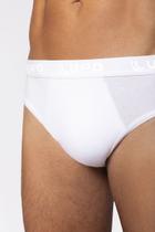 3 Cuecas Slip Adulto Algodão Lupo 485. Tamanho GG, 2 Brancas e 1 Marinho