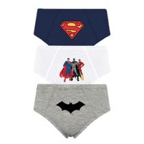 3 Cuecas Slip Infantil Liga Da Justiça Algodão Selene 12930 3 Cuecas Slip Infantil Liga Da Justiça Algodão Selene 12930