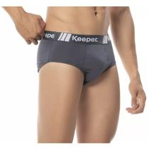 3 Cuecas Tradicional Adulto Algodão Elástico Aparente Keeper 170
