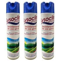 3 Desinfetante Spray Lysoclin Bacterecida Antimofo E Fungos