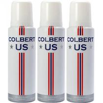 3 Desodorante Colbert US Branco Argentino 250ml Spray Grande