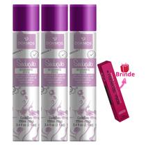 3 Desodorante Sedução e Batom Liquido Rosa Selvagem 3 Desodorante Sedução e Batom Liquido Rosa Selvagem