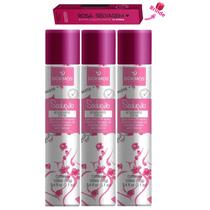 3 Desodorante Sedução Imagine Dokmos + Batom Liquido Rosa Selvagem Cor Variada