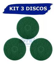 3 Disco Limpeza Verde 350mm Enceradeira Scotch-brite 3m
