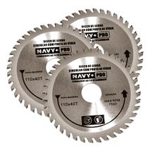 3 Disco Serra Circular Mdf Madeira Esmerilhadeira 40 Dentes