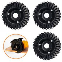 3 Discos Multiuso Cortar Serrar e Desbastar Madeira 28 Dentes 128 mm para Esmerilhadeira