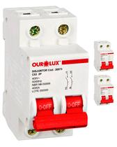 3 Disjuntor Bipolar 63 Amperes Curva C Ourolux