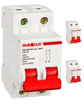 3 Disjuntores 2 Polos 40 Amperes Curva C 4ka Ourolux