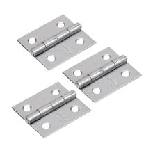 3 Dobradiça Inox AISI 304 Com Pino Fixo Reforçada 38x34mm 3 Dobradiça Inox AISI 304 Com Pino Fixo Reforçada 38x34mm
