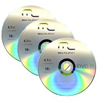 3 DVD-R Mídia Virgem para Gravar Vídeos e Dados 4.7GB