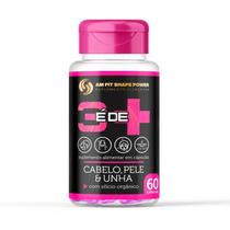 3 é De Mais, Suplemento para Cabelo, Pele e Unha com Biotina, Silício Orgânico, Vitaminas e Minerais, 60 cápsulas