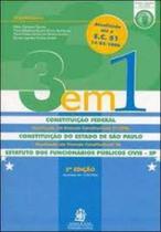 3 em 1 - Constituição do Estado de São Paulo - LEMOS E CRUZ