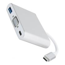 3 em 1 hub tipo C USB C para USB3.0 / VGA/adaptador tipo C Conversor 1080P