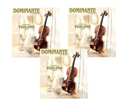 3 Encordoamentos Dominante Para Violino Orchestral