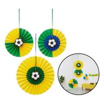 3 Enfeites Balão Papel Decoração Copa Futebol Brasil Painel Verde Amarelo Azul 3 Enfeites Balão Papel Decoração Copa Futebol Brasil Painel Verde Amarelo Azul