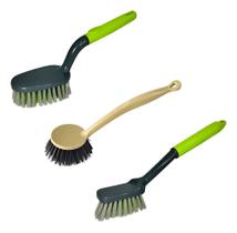 3 Escova Multiuso Cabo Longo Kit Limpeza Cozinha Lava Sortid 3 Escova Multiuso Cabo Longo Kit Limpeza Cozinha Lava Sortid