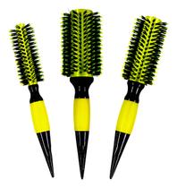 3 Escovas Kit Profissionais De Cabelo Com Cerdas De Javali