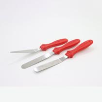3 Espátulas Para Bolo Inox Confeiteiro Ganachear Confeitaria