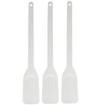 3 Espátulas Restaurante Reta Industrial Estreita 49,5cm Branca Cinquetti Plástica
