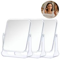 3 Espelhos Giratório de Mesa Dupla Face Para Maquiagem