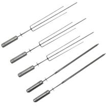 3 Espetos Tridente Inox + 2 Espetos Picanha Inox para Kit Giratório Brasa Grill