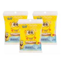 3 Esponja Ponjita De Banho Bob Esponja Infantil 3M