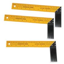 3 Esquadro Metálico 30cm 12pol Para Marcenaria E Serralheria