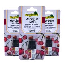 3 Essência para Difusor Elétrico Cereja e Avelã Mogilândi 10ml