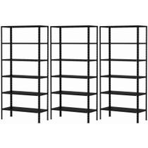 3 Estante De Aço Para Sala Livros Almoxarifado Escritório 6 Prateleiras Armário Multiuso 90cm Resistente Expositor Loja Quarto 3 Estante De Aço Para Sala Livros Almoxarifado Escritório 6 Prateleiras Armário Multiuso 90cm Resistente Expositor Loja Quarto