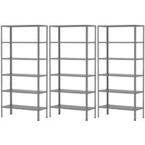 3 Estante De Aço Para Sala Livros Almoxarifado Escritório 6 Prateleiras Armário Multiuso 90cm Resistente Expositor Loja Quarto 3 Estante De Aço Para Sala Livros Almoxarifado Escritório 6 Prateleiras Armário Multiuso 90cm Resistente Expositor Loja Quarto