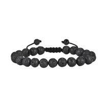 3 estilos 8mm olhos de tigre naturais lava rock proteção pulseira feita à mão presente masculino