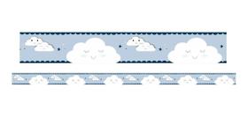 3 Faixas Adesivo Decorativo Quarto Infantil Nuvens Sono Azul - Adesivos_Inove