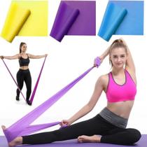 3 Faixas Elástica Thera Band Para Exercício Fisioterapia Pilates Alongamento Yoga 1,5m - CJJM