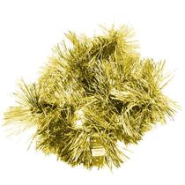 3 Festão Natal Dourado Metalizado Enfeite 2Mx 20Cm Decoração