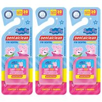 3 fio dental infantil - peppa pig - 20m - rosa - dentalclean 3 fio dental infantil - peppa pig - 20m - rosa - dentalclean