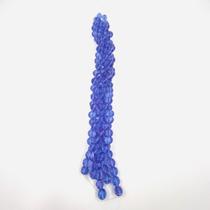 3 Fios de Pedras Bola Facetadas 12mm 90un Lilás Cristal 35cm