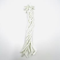 3 Fios de Pedras Canudo 26x7mm 36un Branco Artesanato 30cm