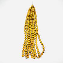 3 Fios Pedra 12mm 90un Redondo Amarelo e Prata Artesanato 3 Fios Pedra 12mm 90un Redondo Amarelo e Prata Artesanato