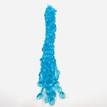 3 Fios Pedras 14mm 75un Redondo Chato Azul Transparente 32cm 3 Fios Pedras 14mm 75un Redondo Chato Azul Transparente 32cm