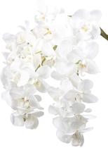 3 Flor Artificial Orquídea De Silicone Branca Toque Real 3D - La Caza Store
