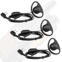 3 Fones de Comunicação Tipo Concha Baofeng Para Rádio Comunicador