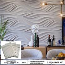 3 Forma 3d Molde Gesso 3d 3 Brisas 50x40cm ABS 2mm Molde Para Gesso/Cimento/Concreto IN339