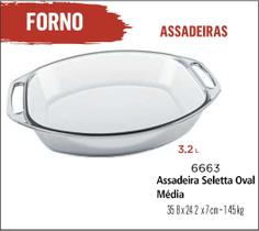 3 Forma assadeiras de vidro Alça Oval 3,2lts Marinex Vidro