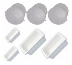 3 Formas Redonda 1kg + 2 Retangular 1kg + 2 Retangular 4kg