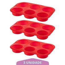 3 Formas Silicone Antiaderente 6 Cavidades Cupcake Sortida 3 Formas Silicone Antiaderente 6 Cavidades Cupcake Sortida