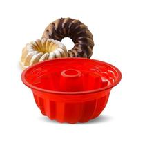 3 Formas Silicone Redonda Flexível Bolo Torta 23,5cm 3 Formas Silicone Redonda Flexível Bolo Torta 23,5cm